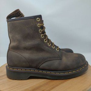 Dr. Martens Combat Boots 11822- Womens- Size 8- Mens 7- Brown- Leather- High Top